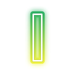 gradient neon alphabet letter font