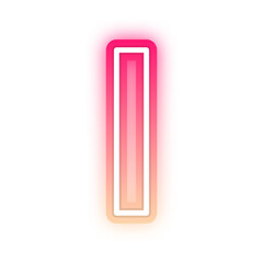 gradient neon alphabet letter font