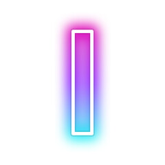 gradient neon alphabet letter font