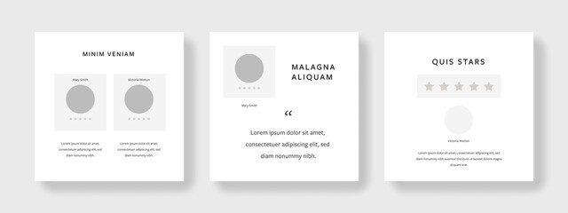 minimal business social media, clean and editable layouts for instagram and facebook, square templates for company, corporate graphic with place for photos