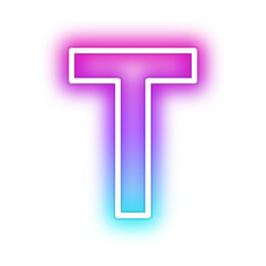 gradient neon alphabet letter font