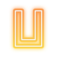 gradient neon alphabet letter font