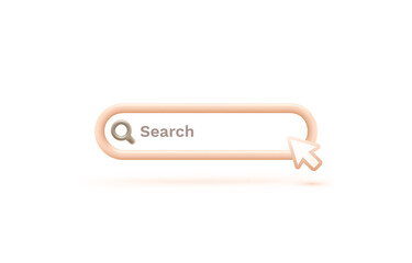 Search web banner, browse network, frame address menu. Vector