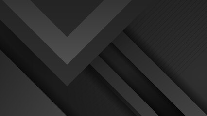 Obraz premium Abstract black background. Vector abstract graphic design banner pattern background template.