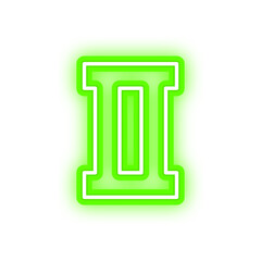 neon roman numeral