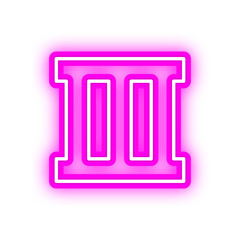 neon roman numeral