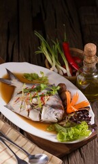 Dishes From Fish Background Very Cool