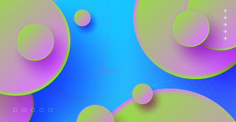 Abstract geometric background. Color gradient template, Blurred background with gradient circles. For presentations, flyers and leaflets, postcards, landing pages, website design.