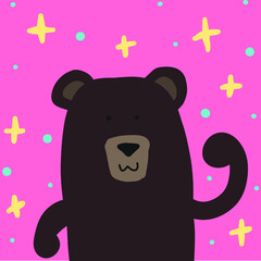 cute bear vector illustration, editable vector file for all of your graphic needs.