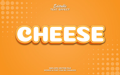 Emmental cheese 3d text effect style
