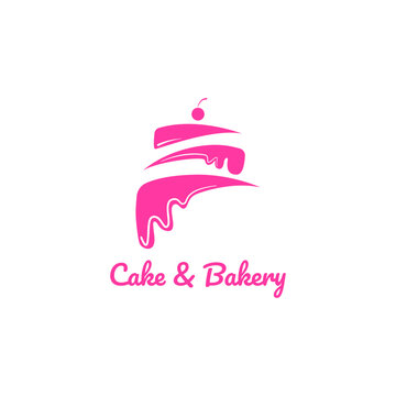 cake logo template vector design