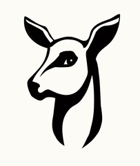 Beautiful noble deer. Vector drawing