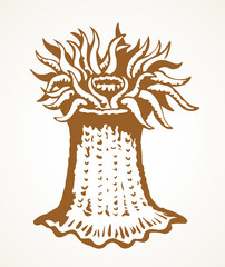 Sea creature. Vector drawing icon