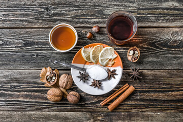 Traditional hot mulled wine