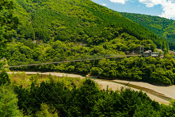 谷瀬の吊り橋　奈良県十津川村