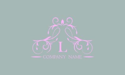 Luxurious creative design of an exquisite logo with the letter L. Template for invitations, labels, business