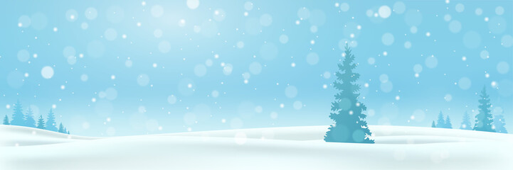 Sunshine And Snowflakes. Snowflakes in the Sun . A beautiful winter day. Widescreen winter holiday banner