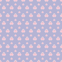 squid cartoon minimalist seamless pattern