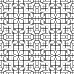 Geometrical ornament. Seamless pattern. Abstract backdrop. Figures background. Geometric wallpaper. Ethnic motif. Mosaic ornate. Digital paper. Textile print. Web design. Vector art.