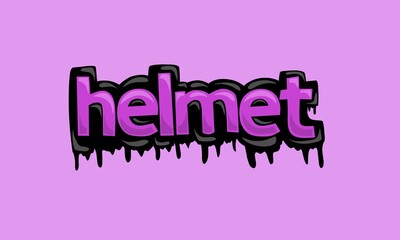 HELMET writing vector design on pink background