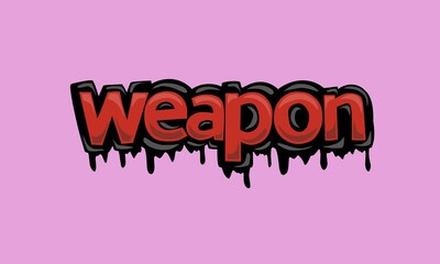 WEAPON writing vector design on pink background