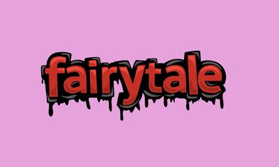 FAIRYTALE writing vector design on pink background