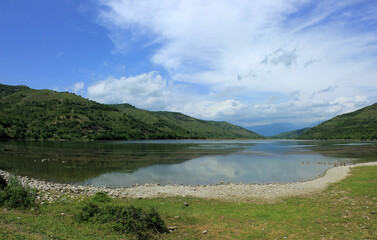Ashigbayramli reservoir in Ismaylli. Azerbaijan.