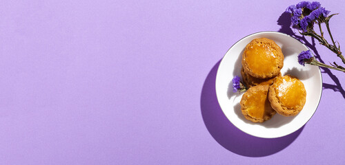 Background of fresh homemade cookies