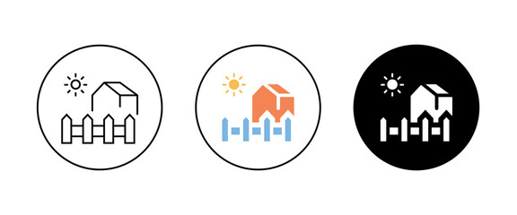 fence icon, yard icons vector, sign, symbol, logo, illustration, editable stroke, flat design style isolated on white linear