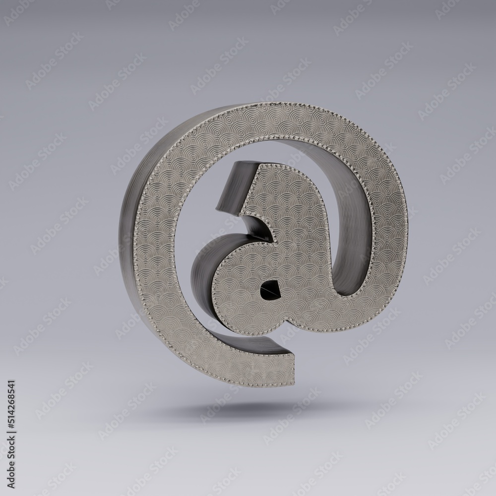 Fototapete textured volumetric dog icon with a beautiful rim on a gray background with shadows. 3d illustration