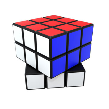 Minsk, Belarus, 30 June 2022 . Editorial illustration. Rubik s Cube is a 3D combination puzzle invented in 1974 by Hungarian sculptor and professor of architecture Erno Rubik..