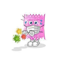 condom refuse viruses cartoon. cartoon mascot vector