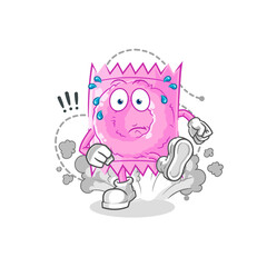 condom running illustration. character vector