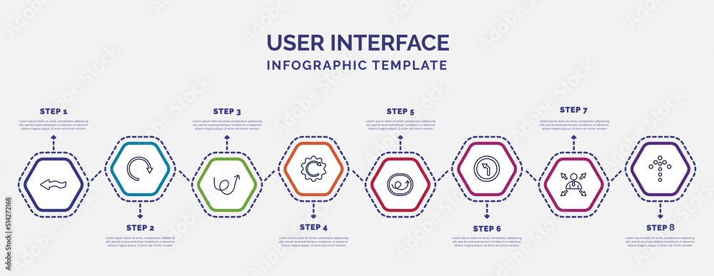 Poster infographic template with icons and 8 options or steps. infographic for user interface concept. incl