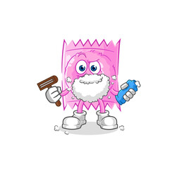 condom shave facial hair vector. cartoon character
