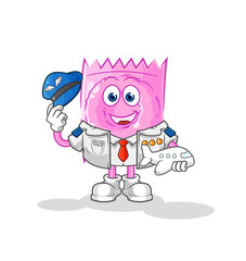 condom pilot mascot. cartoon vector