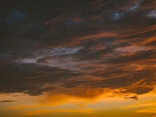 Fototapeta premium Wolkenhimmel nach Sonnenuntergang