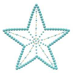 Blue Starfish. 3D Render