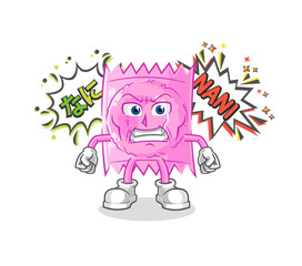 condom anime angry vector. cartoon character