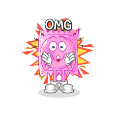 condom Oh my God vector. cartoon character
