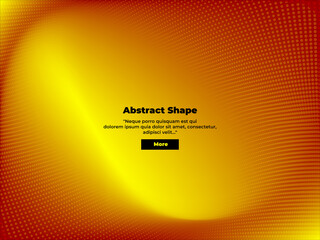 Obraz premium Beautiful abstract gradient orange-yellow background with a dynamic dotted geometric pattern in the form of lines. Template for cover, flyer or banner