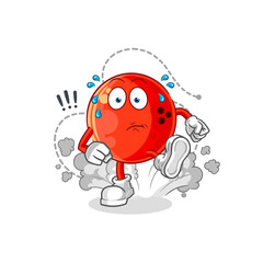 bowling ball running illustration. character vector