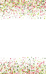 Multicolored Polka Background White Vector. Confetti Happy Template. Bright Event. Colorful Dot Banner. Circle Anniversary Card.