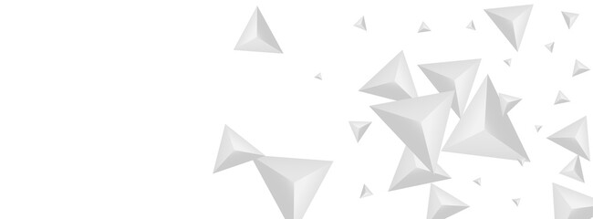 Hoar Triangle Background White Vector. Element Geometry Backdrop. Grizzly Isolated Texture. Origami Art. Greyscale Polygon Template.