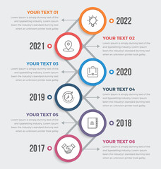 Modern Vertical Timeline Infographics