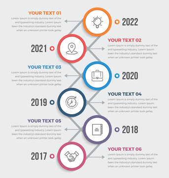 Modern Vertical Timeline Infographics