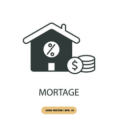 mortage icons  symbol vector elements for infographic web