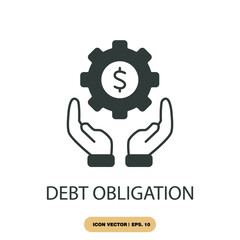 debt obligation icons  symbol vector elements for infographic web