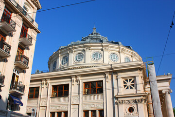 Fototapeta na wymiar Romanian Athenaeum (Concert Hall) in Bucharest, Romania