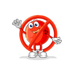 say no to bowling ball mascot. cartoon vector